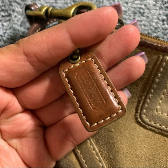 COACH - Brown Suede Wristlet - Picture 4 of 7